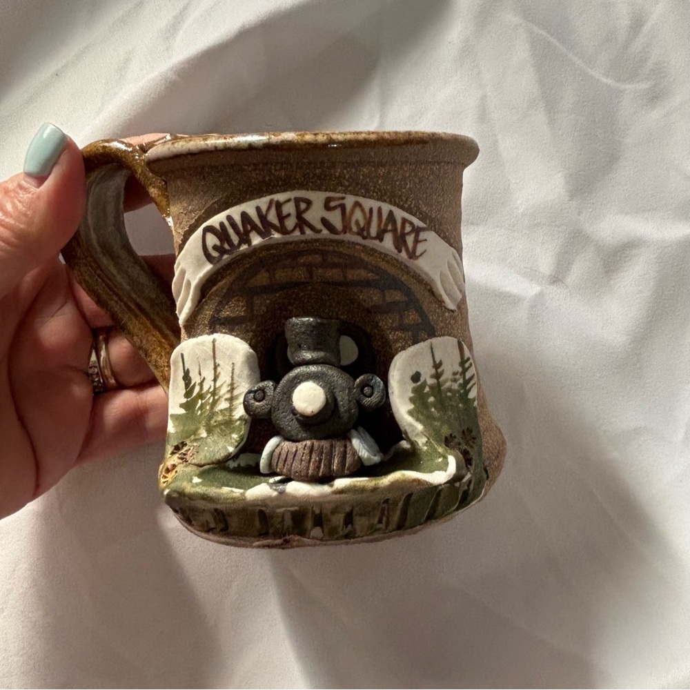Quaker Square Stoneware Pottery Mug
